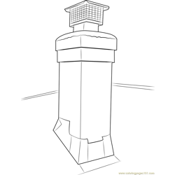 Single Flue Stainless Steel Chimney Free Coloring Page for Kids