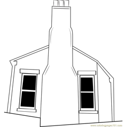 Stone Chimney Free Coloring Page for Kids