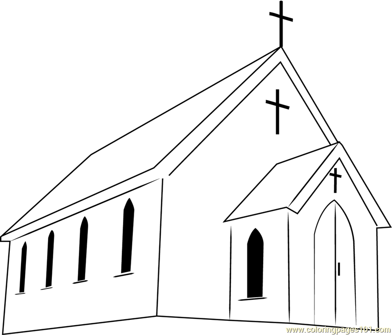 Printable Church Coloring Pages