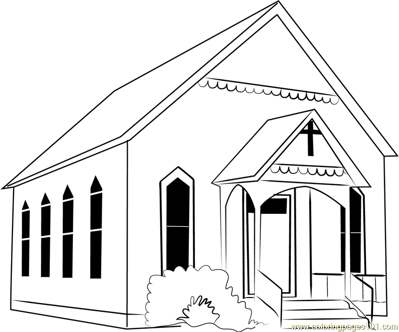 Printable Church Coloring Pages