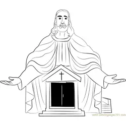 A Catholic Church Free Coloring Page for Kids