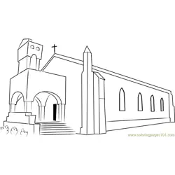 Armenian Church Free Coloring Page for Kids