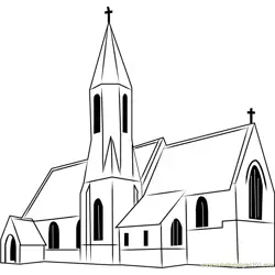 Bettisfield Church Free Coloring Page for Kids