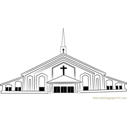 Florida Church Free Coloring Page for Kids