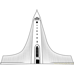 Incredible Church Free Coloring Page for Kids