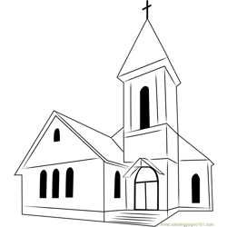 Perfect Church Free Coloring Page for Kids
