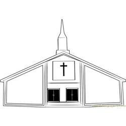 St. Hedwig's Church Free Coloring Page for Kids