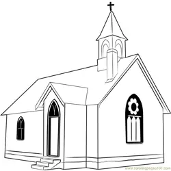 Union Point Church Free Coloring Page for Kids