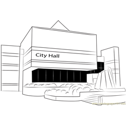 Brantford City Hall Free Coloring Page for Kids