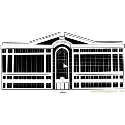 Chesapeake City Hall Free Coloring Page for Kids