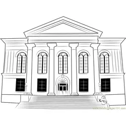 City Hall Thalian Free Coloring Page for Kids