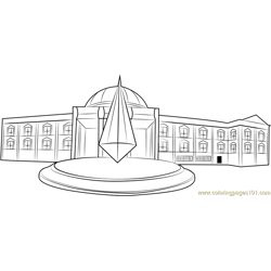 New York City Hall Coloring Page for Kids - Free City Hall Printable