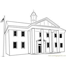 New York City Hall Free Coloring Page for Kids