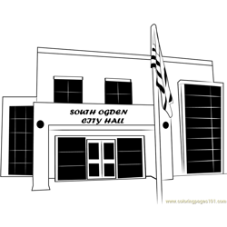 South Ogden City Hall Free Coloring Page for Kids