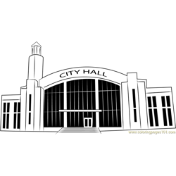 Suwanee City Hall Free Coloring Page for Kids