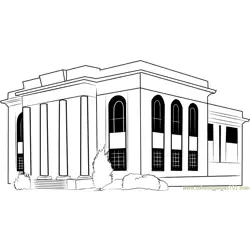 Town Hall Free Coloring Page for Kids