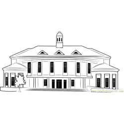 Twilight Shot City Hall Free Coloring Page for Kids