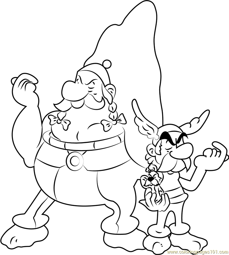 Dogmatix Coloring Page for Kids - Free Asterix Printable Coloring Pages