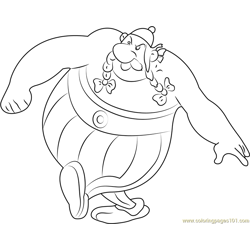 Asterix and Guj Free Coloring Page for Kids