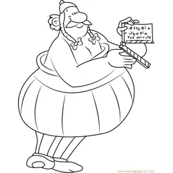 Obelix Making Film Free Coloring Page for Kids