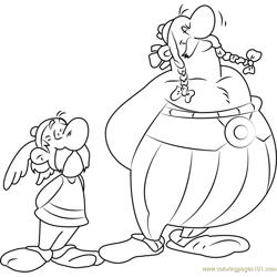 Obelix Free Coloring Page for Kids