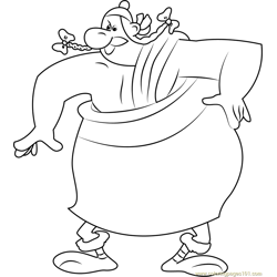 Obelix in Brazil Free Coloring Page for Kids