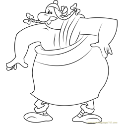 Asterix Talking with Obelix Coloring Page for Kids - Free Asterix