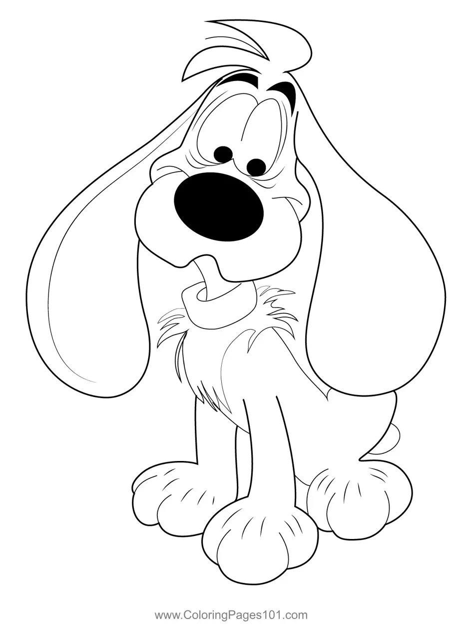 Cute Bill Coloring Page for Kids - Free Boule et Bill Printable