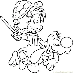 Boule, Bill and Tortoise Free Coloring Page for Kids