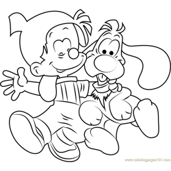 Boule and Bill Together Free Coloring Page for Kids