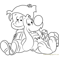 Boule and Bill are Relaxing Free Coloring Page for Kids