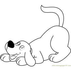 Clifford Dog Looking Up Free Coloring Page for Kids