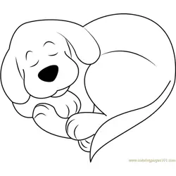 Clifford Sweet Dreams Free Coloring Page for Kids