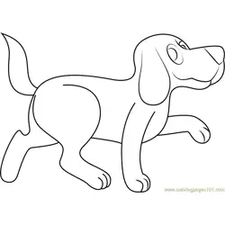 Clifford Walking Free Coloring Page for Kids