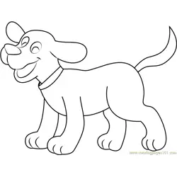 Happy Clifford Free Coloring Page for Kids
