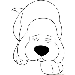 Sad Clifford Free Coloring Page for Kids