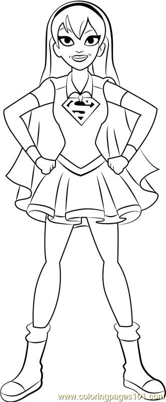 Supergirl Coloring Page for Kids   Free DC Super Hero Girls Printable ...