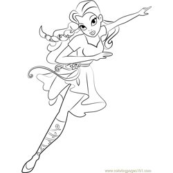 Poison Ivy Free Coloring Page for Kids