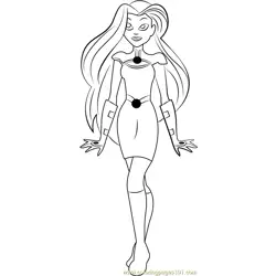 Starfire Free Coloring Page for Kids