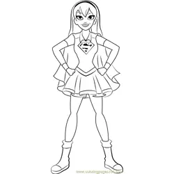 Supergirl Free Coloring Page for Kids