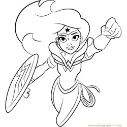 Wonder Woman Free Coloring Page for Kids