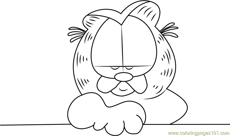 Look at Me Coloring Page for Kids - Free Garfield Printable Coloring