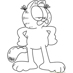 Garfield Free Coloring Page for Kids