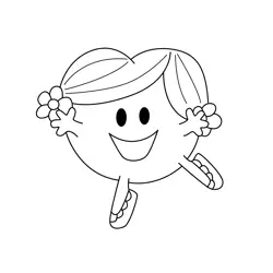 Little Miss 4 Free Coloring Page for Kids