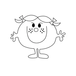 Little Miss Bad Free Coloring Page for Kids