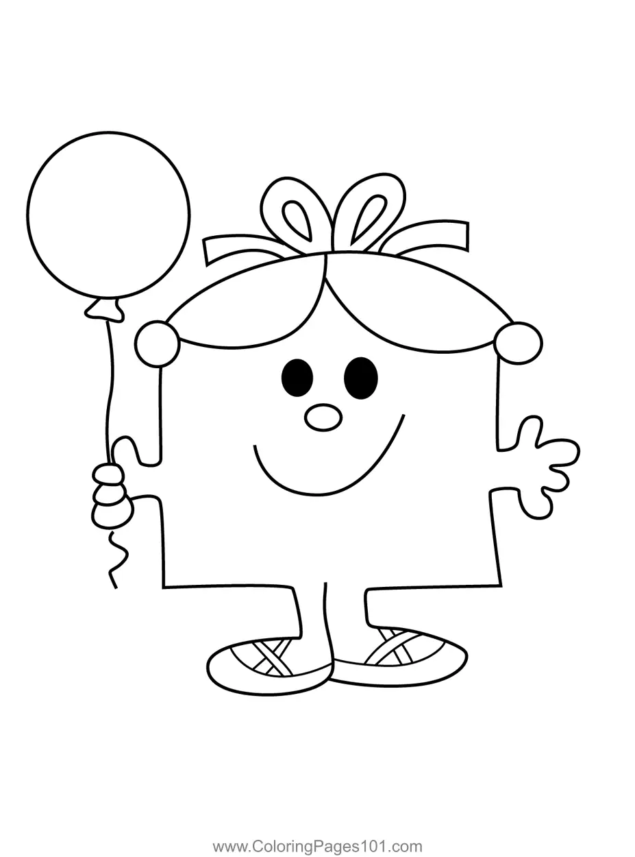 Little Miss Birthday Coloring Page for Kids - Free Little Miss Hug ...