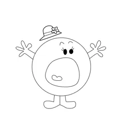Little Miss Bossy Free Coloring Page for Kids