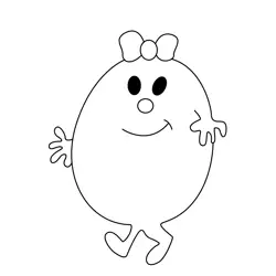 Little Miss Tiny Free Coloring Page for Kids