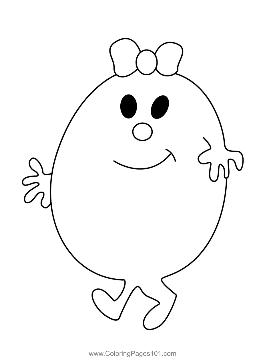 Little Miss Tiny Coloring Page for Kids - Free Little Miss Hug ...