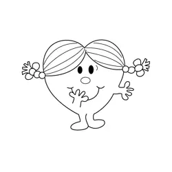 Little Miss Valentine Free Coloring Page for Kids